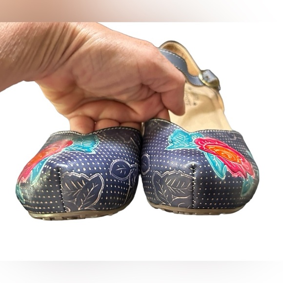 💙 NWOT! L’ARTISTE BY SPRING STEP IN “LIZZIE-ROSE” HAND PAINTED MARY JANE! - Picture 9 of 16